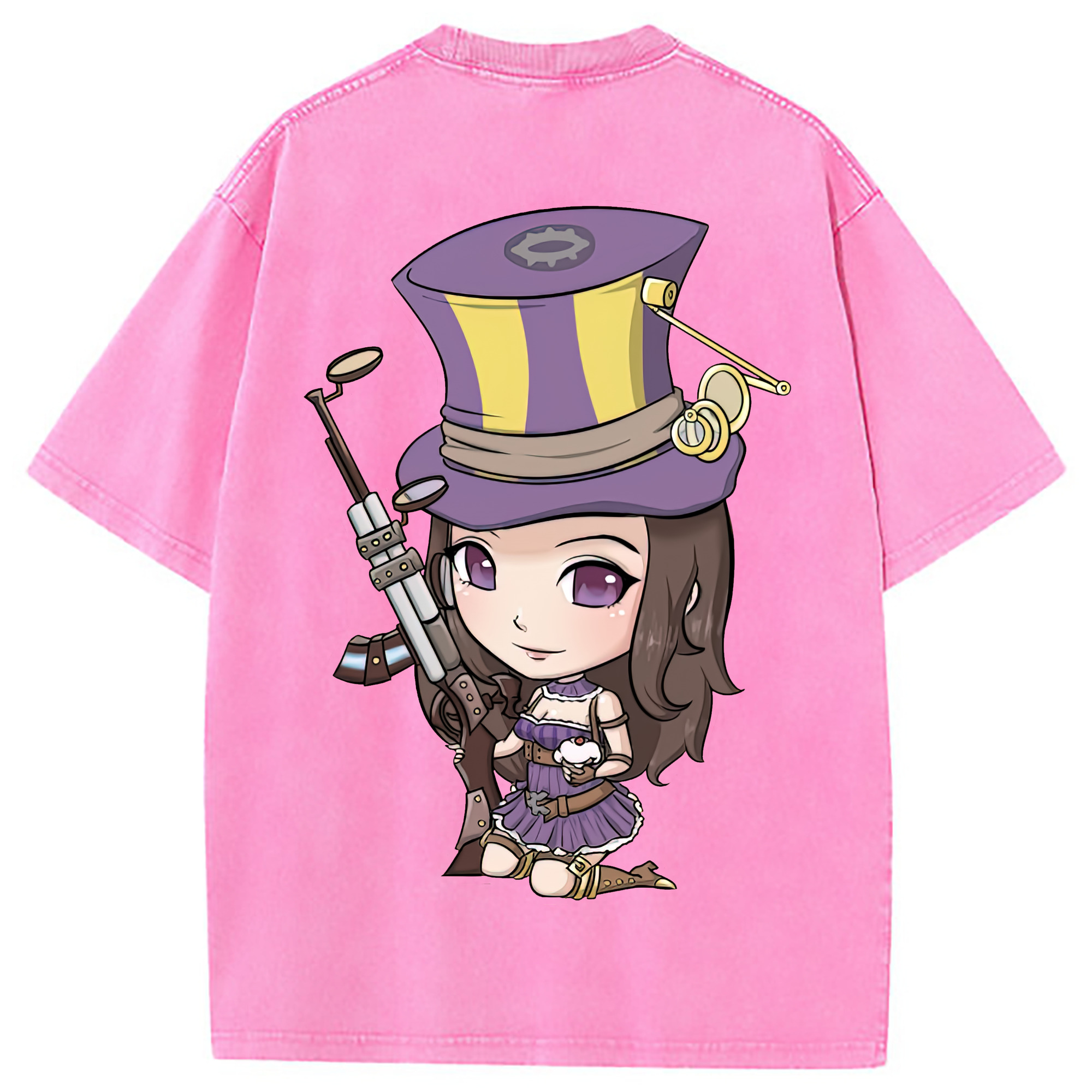 （画像用） リーグ・オブ・レジェンド League of Legends LOL 綿100% ヴィンテージ風 半袖Tシャツ（背面プリント）